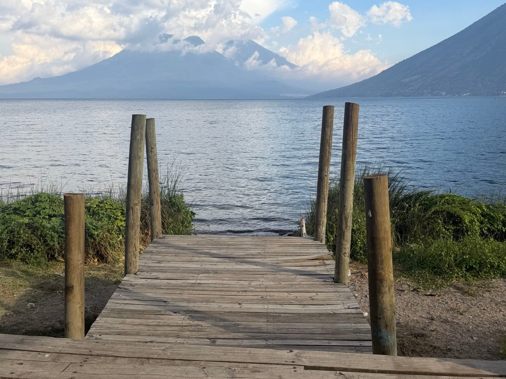 Volcanoes across Lake Atitlán